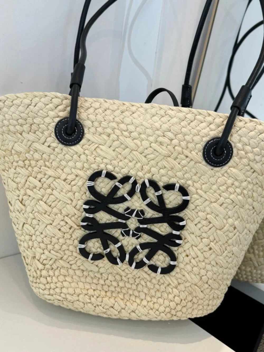 🍀LOEWE🍀 50x25x28cm straw bag